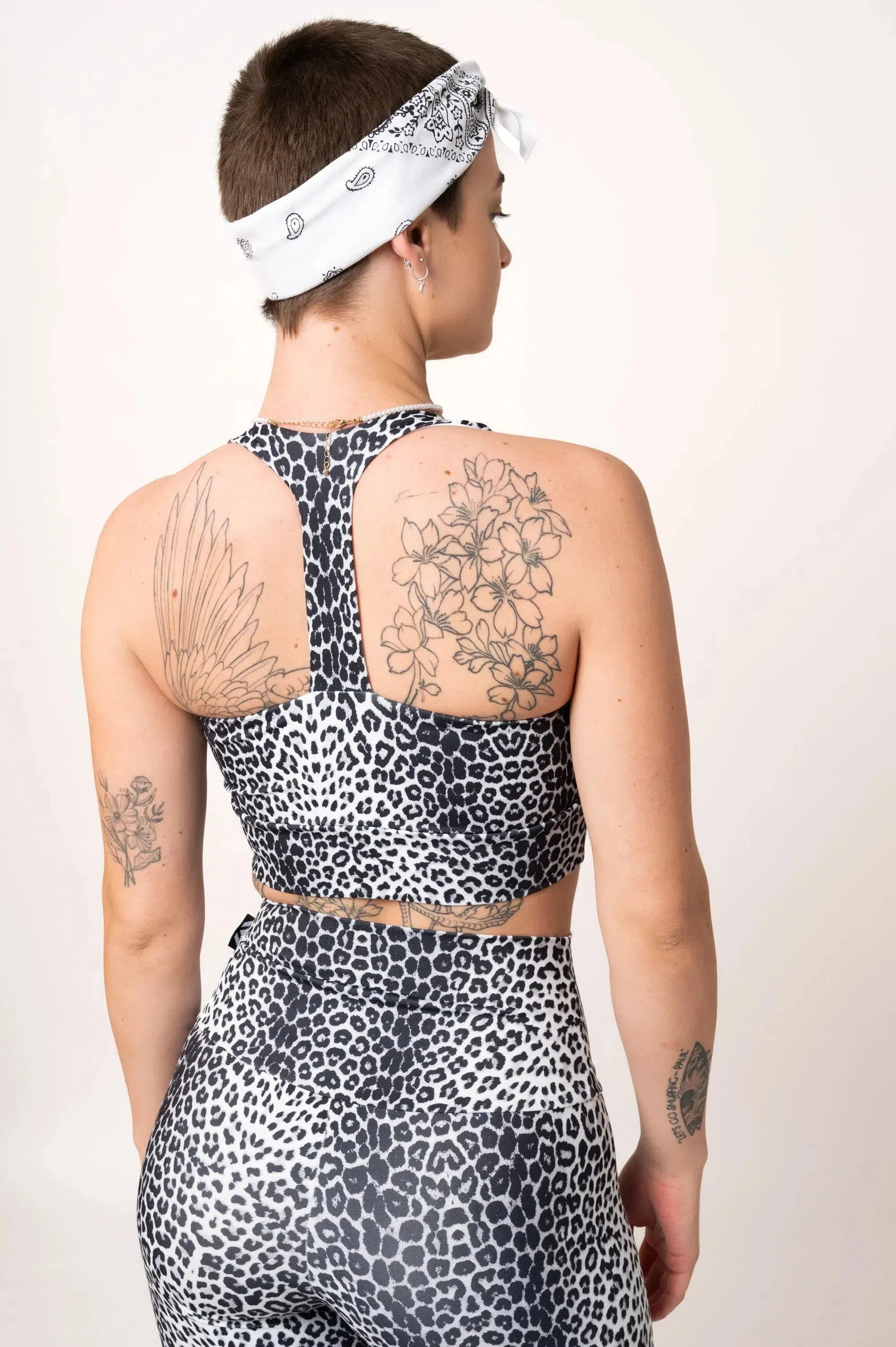 Body Contouring T Back Comfort Crop Top - Jag Swag White