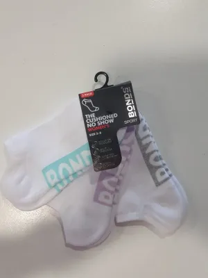 Bonds Ladies  3 Pack Socks - The CUSHIONED No Show