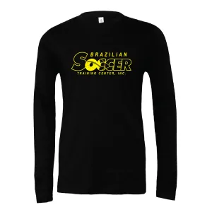 Brazilian Soccer Training (Club Name) Bella   Canvas Long Sleeve Triblend T-Shirt Heather Black