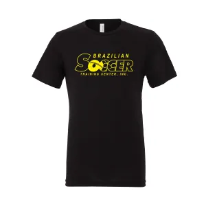 Brazilian Soccer Training (Club Name) Bella   Canvas Short Sleeve Triblend T-Shirt Solid Black