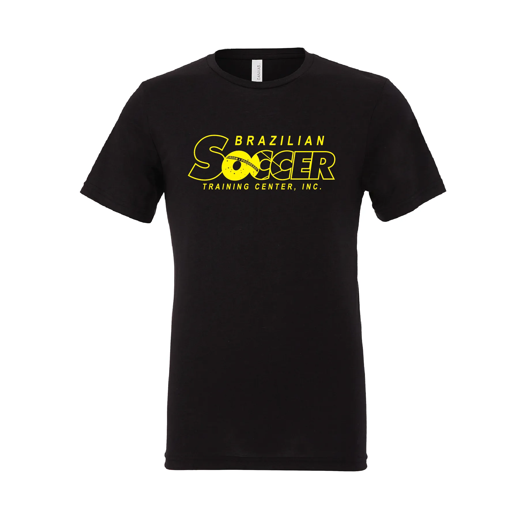 Brazilian Soccer Training (Club Name) Bella   Canvas Short Sleeve Triblend T-Shirt Solid Black