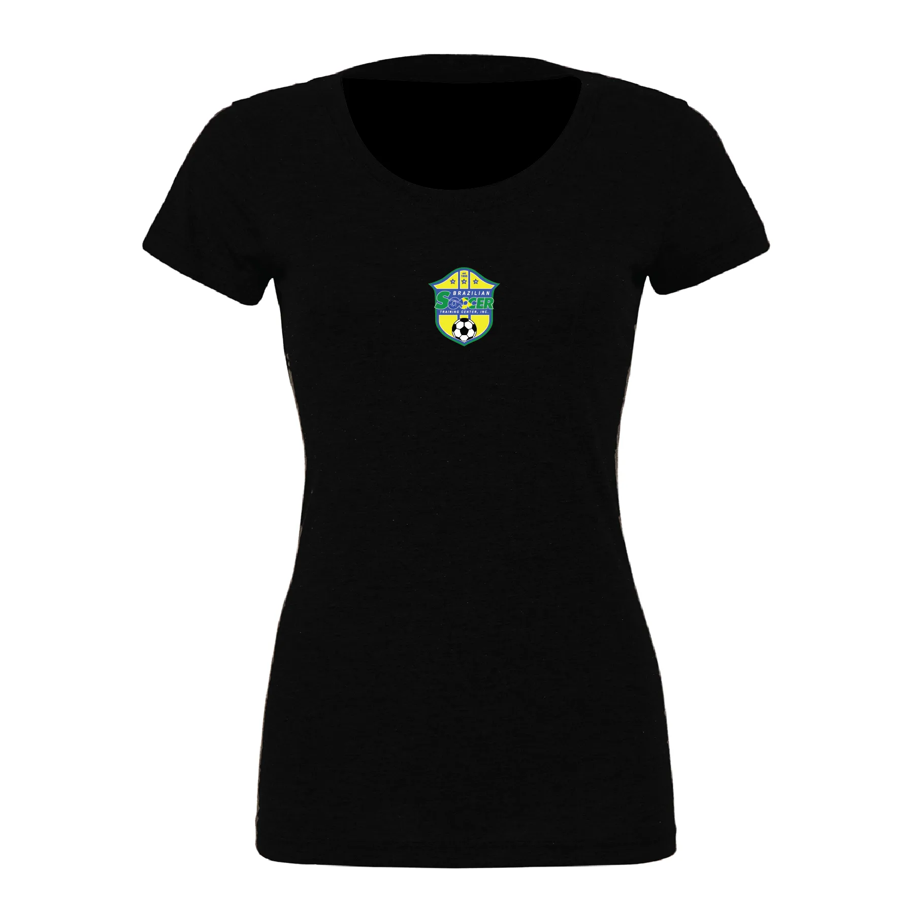 Brazilian Soccer Training (Patch) Bella   Canvas Short Sleeve Triblend T-Shirt Solid Black