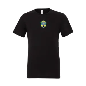 Brazilian Soccer Training (Patch) Bella   Canvas Short Sleeve Triblend T-Shirt Solid Black