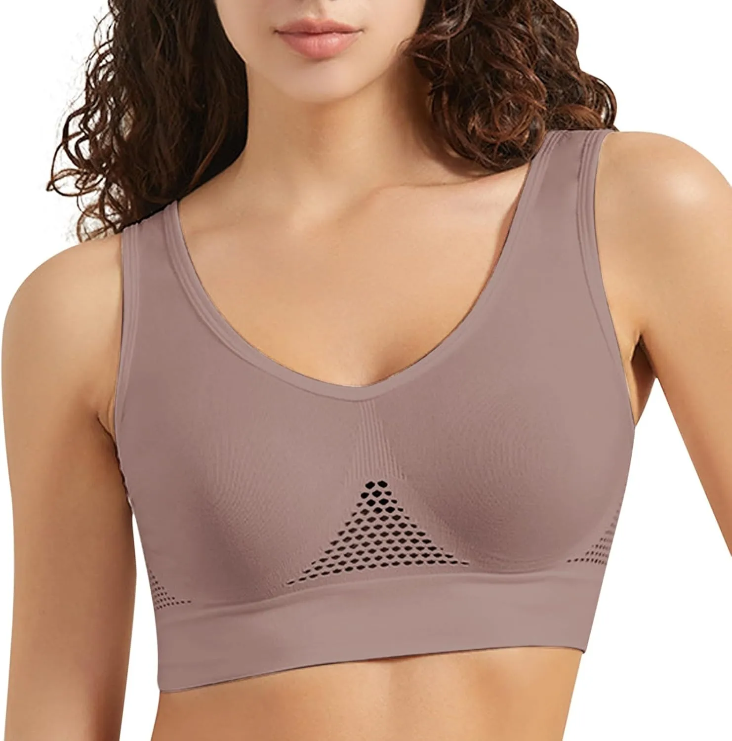 Breathable AntiSagging Breasts Bra for Women Sports Bras Seamless Wirefree Breathable Yoga Comfort Sleep Bras