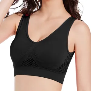 Breathable Cool Liftup Air Bra, 2024 New Large Size Air Bra Breathable and Comfortable Mesh Sports Bra for Womens Sport Bra