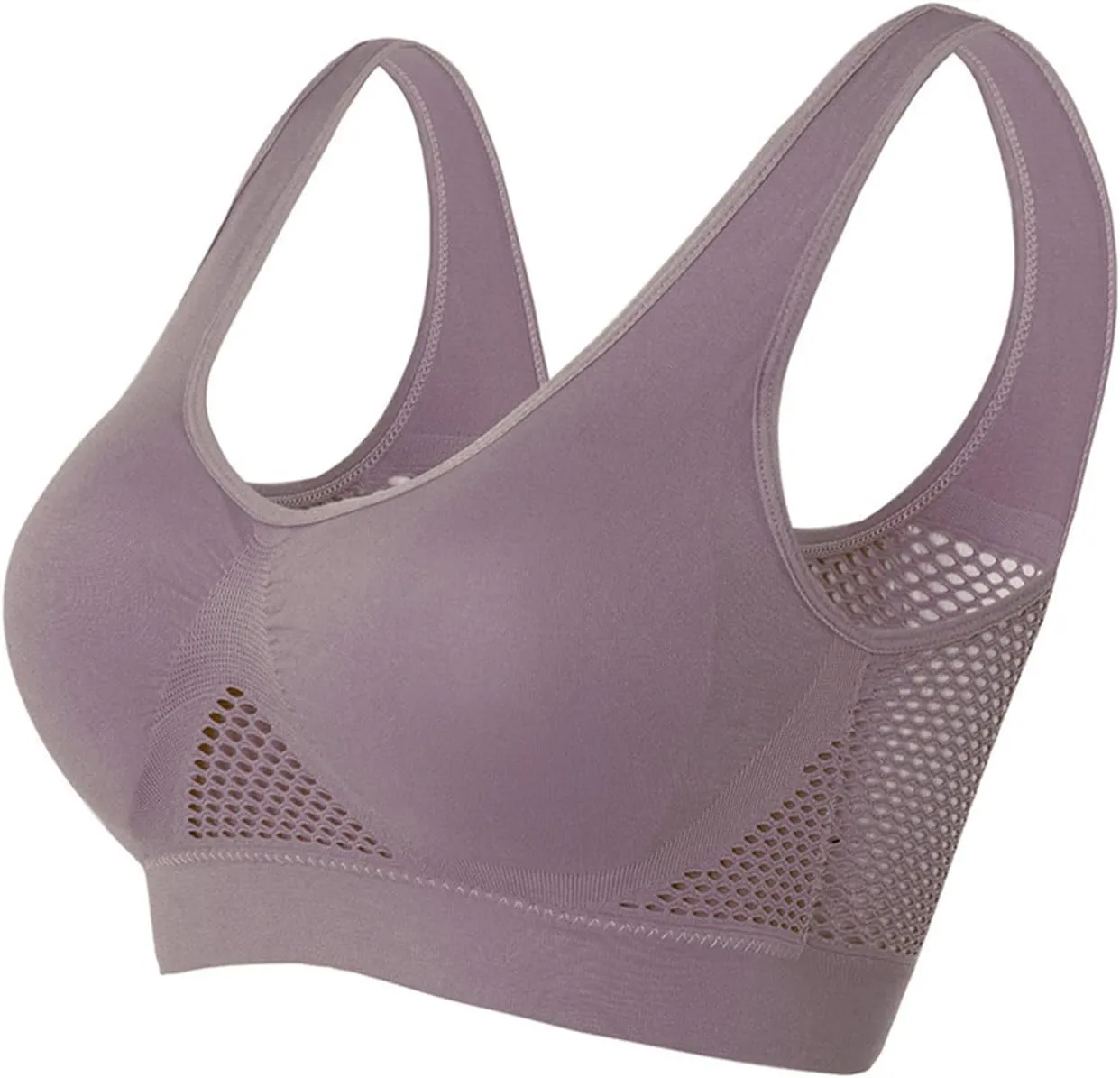 Breathable Cool Liftup Air Bra Women High Support Breathable Push Up Bras No Wire Buckle Corset Bra Comfy Yoga Bra