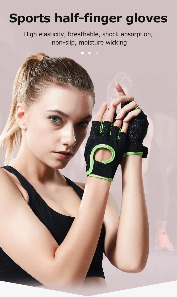 Breathable Workout Gloves Weight Lifting Fingerless Gym Exercise Gloves with Curved Open Back(10 Pack)