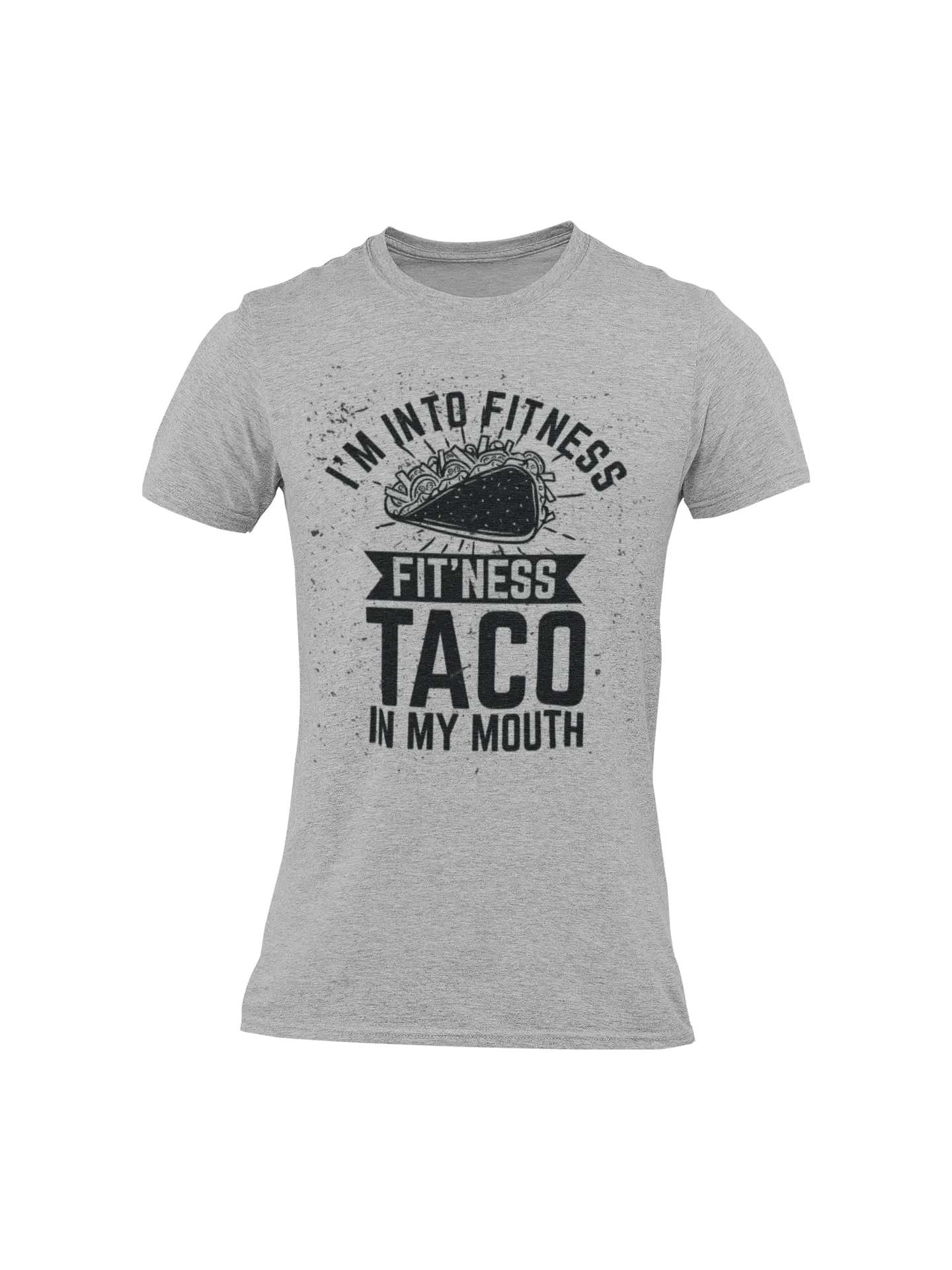 BROOKLYN VERTICAL I'm Into Fitness Fit'ness Taco in My Mouth| Funny Sarcastic Gym Adult Humor Short Sleeve T-Shirt