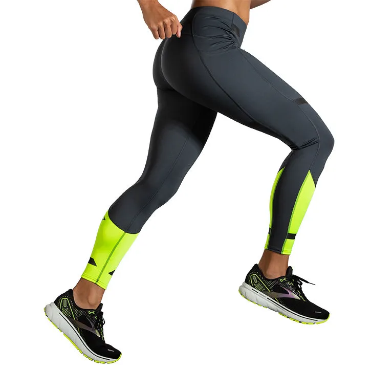 Brooks Women's Run Visible Tight - Asphalt/Nightlife (221558044)