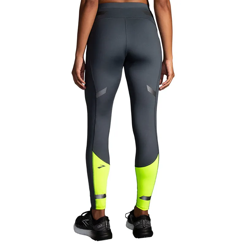 Brooks Women's Run Visible Tight - Asphalt/Nightlife (221558044)