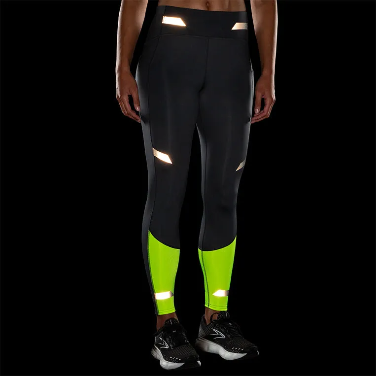 Brooks Women's Run Visible Tight - Asphalt/Nightlife (221558044)