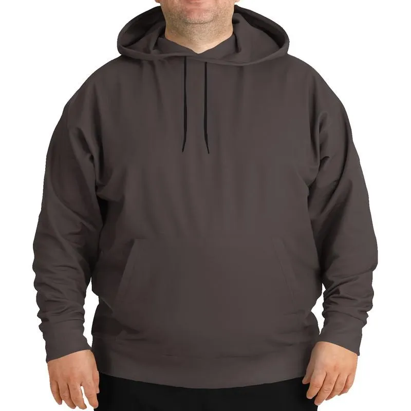 Brown Hoodie Blank | Unisex | with PLUS sizes | Deep Dark Pale Brown | C60M60Y60K60