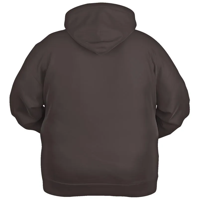 Brown Hoodie Blank | Unisex | with PLUS sizes | Deep Dark Pale Brown | C60M60Y60K60