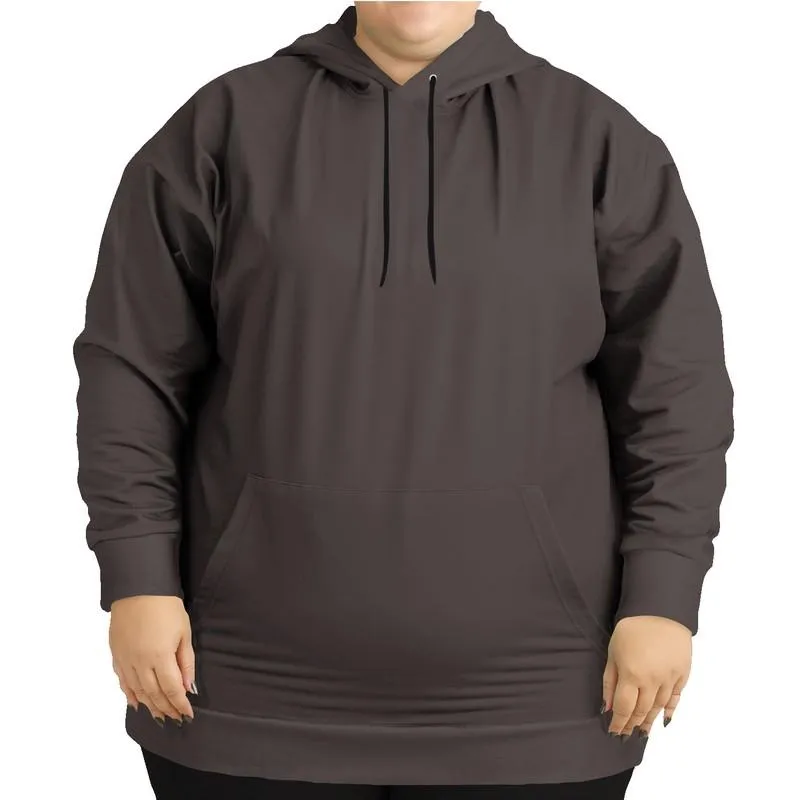 Brown Hoodie Blank | Unisex | with PLUS sizes | Deep Dark Pale Brown | C60M60Y60K60