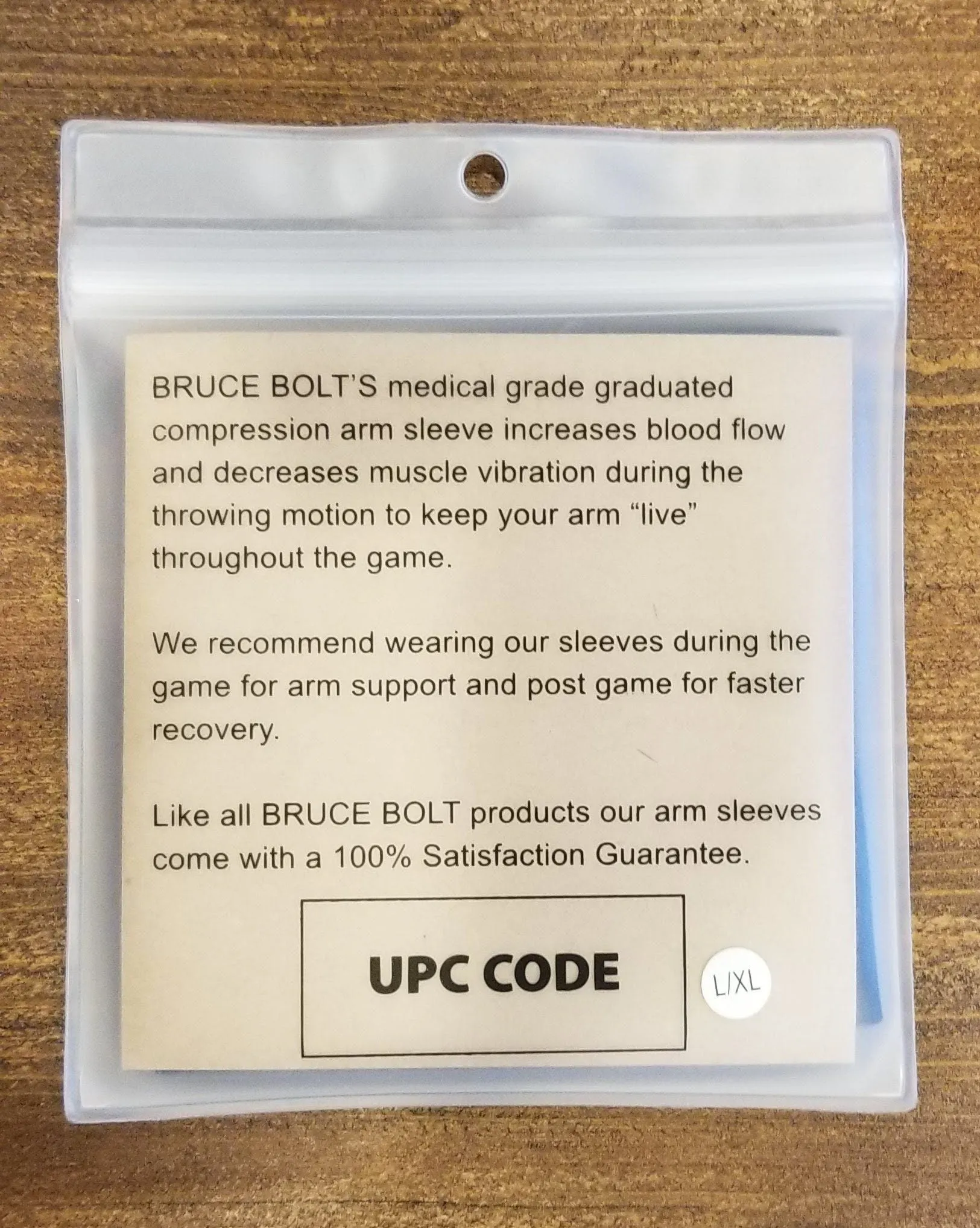 BRUCE BOLT Graduated Compression Premium Arm Sleeve - RED