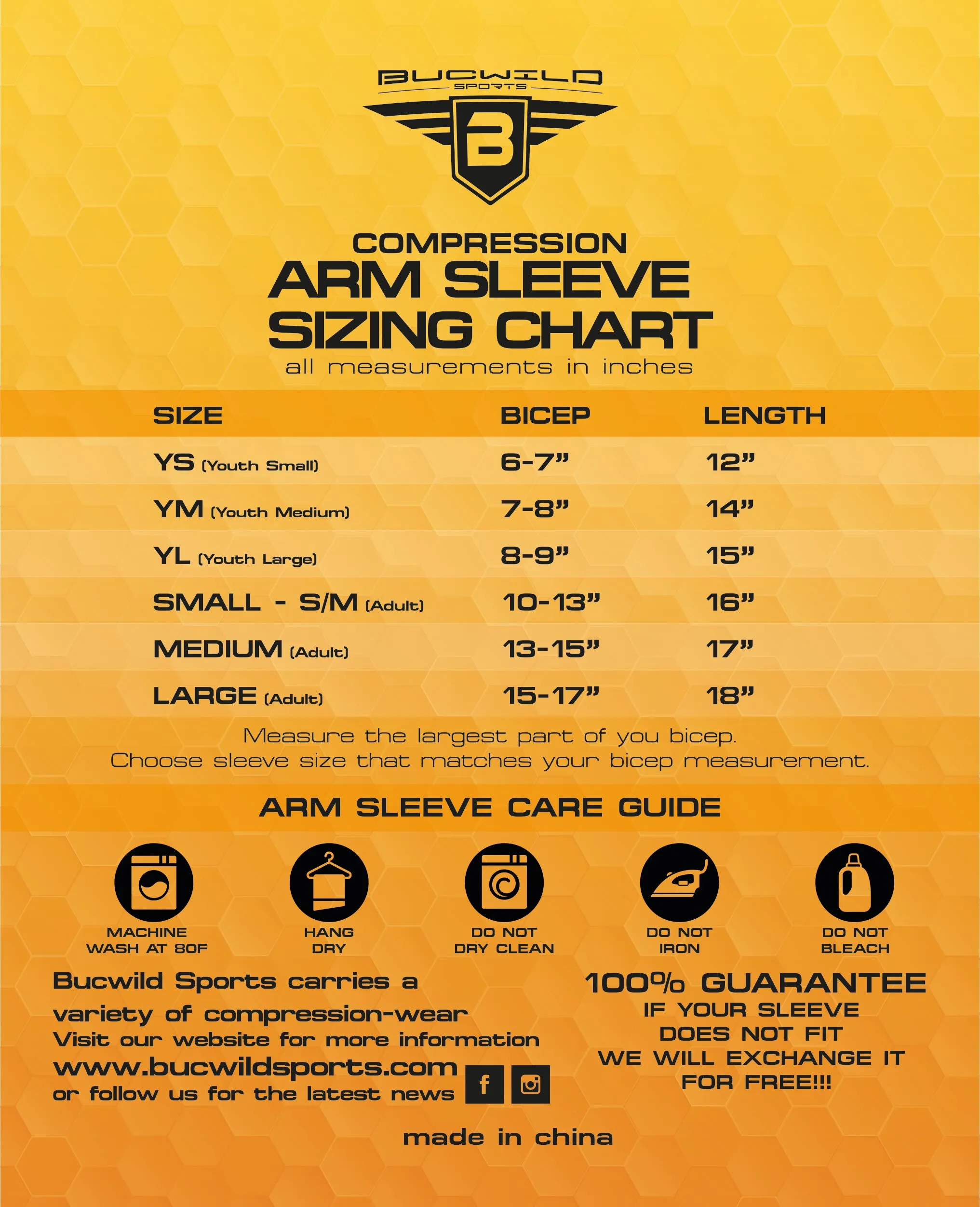 Bucwild Sports USA Fire Flag Compression Arm Sleeve