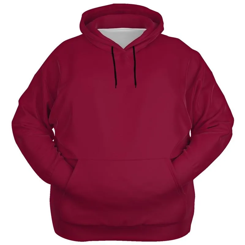 Burgundy Hoodie | Unisex | with PLUS sizes | Medium Dark Pure Pink | C0M100Y50K60