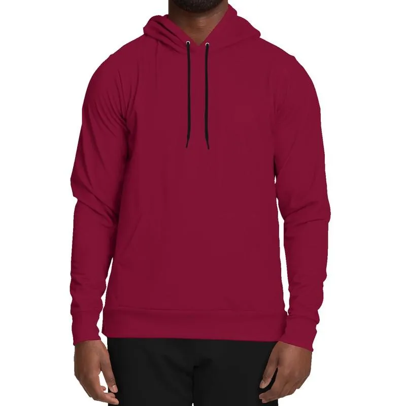 Burgundy Hoodie | Unisex | with PLUS sizes | Medium Dark Pure Pink | C0M100Y50K60