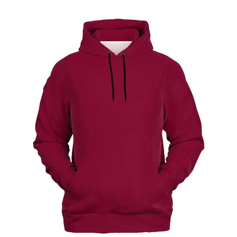 Burgundy Hoodie | Unisex | with PLUS sizes | Medium Dark Pure Pink | C0M100Y50K60