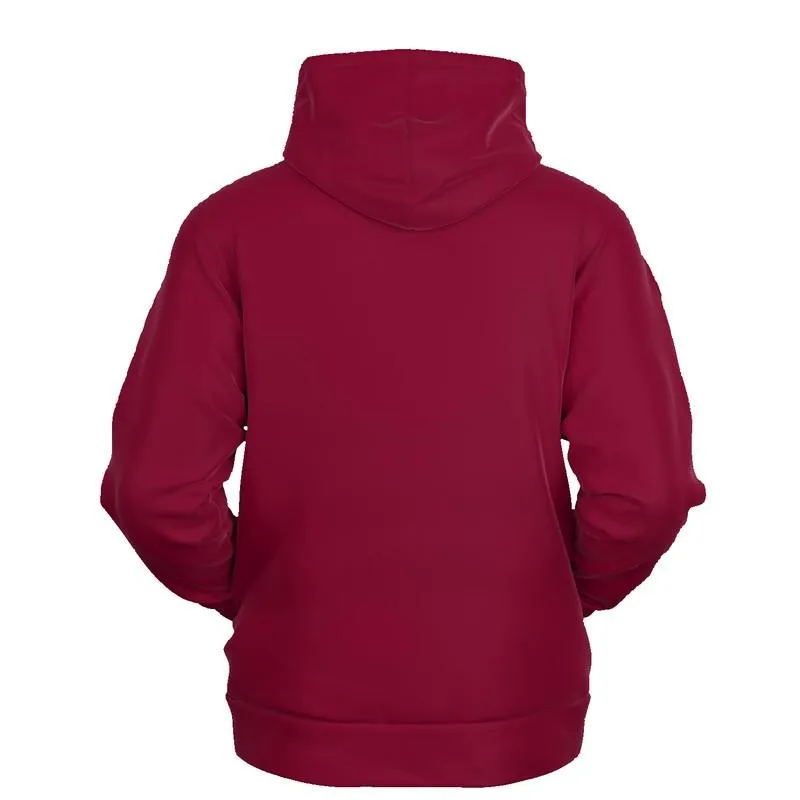 Burgundy Hoodie | Unisex | with PLUS sizes | Medium Dark Pure Pink | C0M100Y50K60