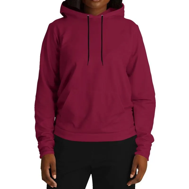 Burgundy Hoodie | Unisex | with PLUS sizes | Medium Dark Pure Pink | C0M100Y50K60