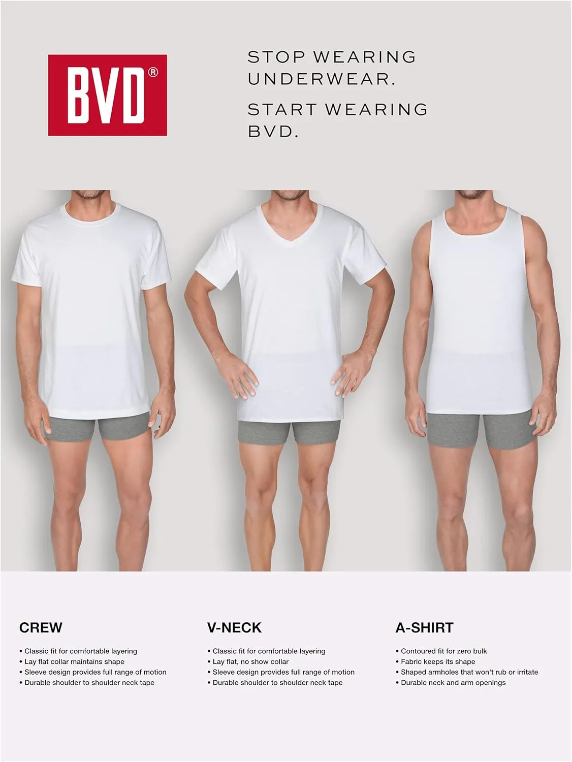 BVD Mens Modal Blend Underwear (Breathable & Sustainable Fabric)
