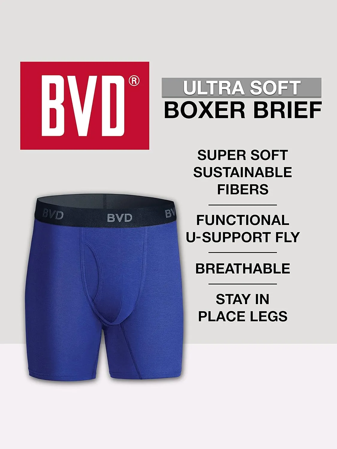 BVD Mens Modal Blend Underwear (Breathable & Sustainable Fabric)