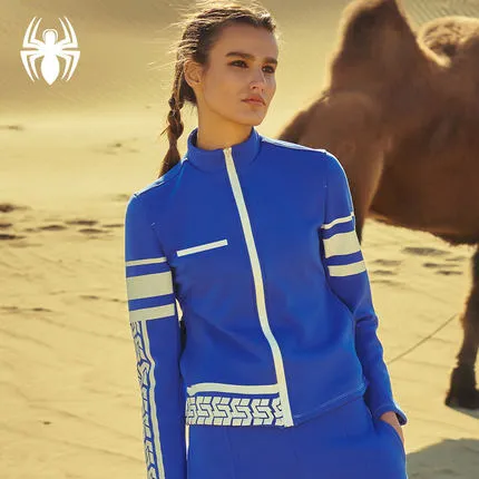 CAGGEEN WOOL TRAINING TRACK JACKET IN BLUE WHITE