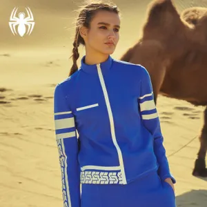 CAGGEEN WOOL TRAINING TRACK JACKET IN BLUE WHITE