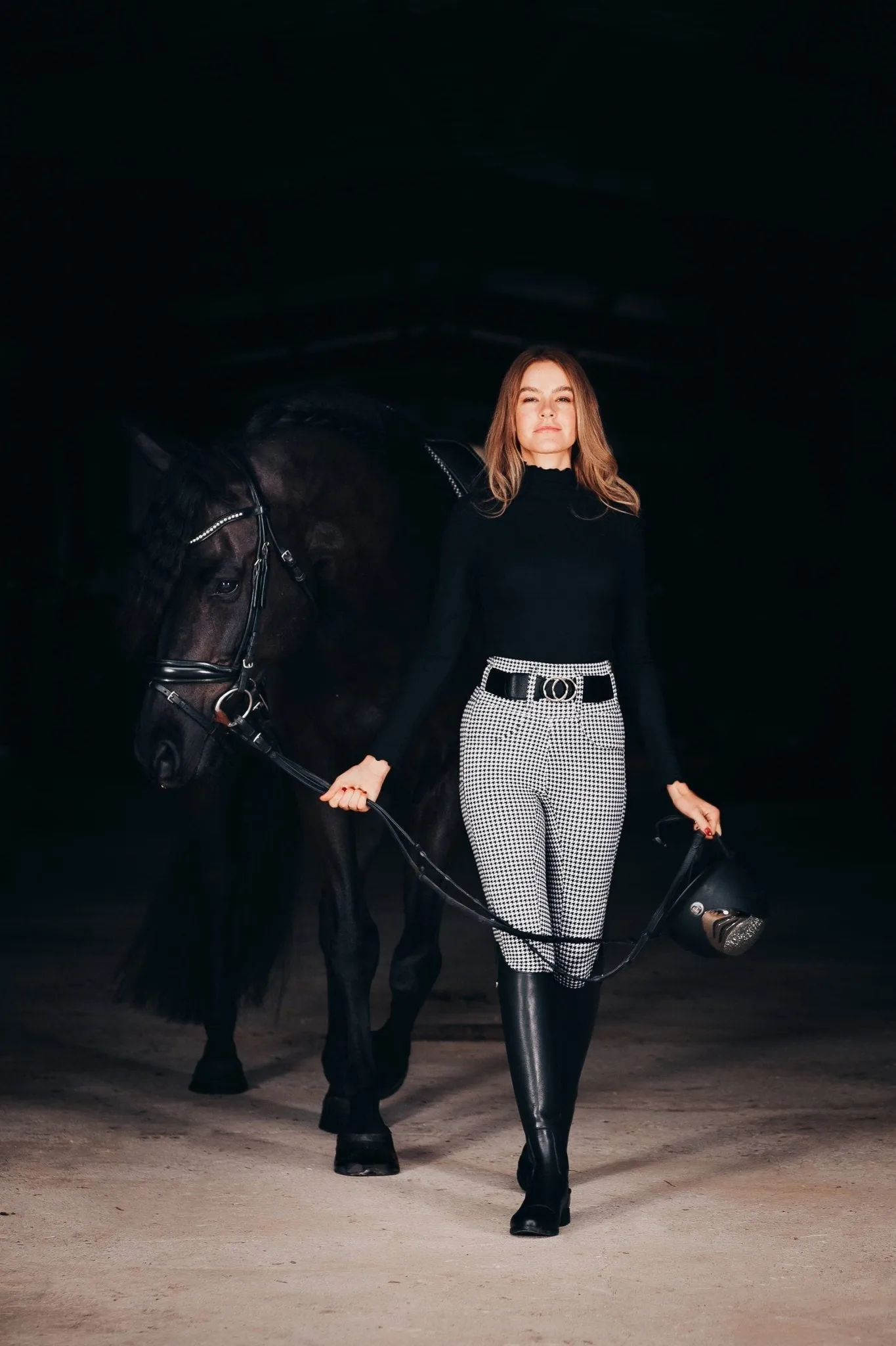 Canter Culture Athletic Breeches - Houndstooth