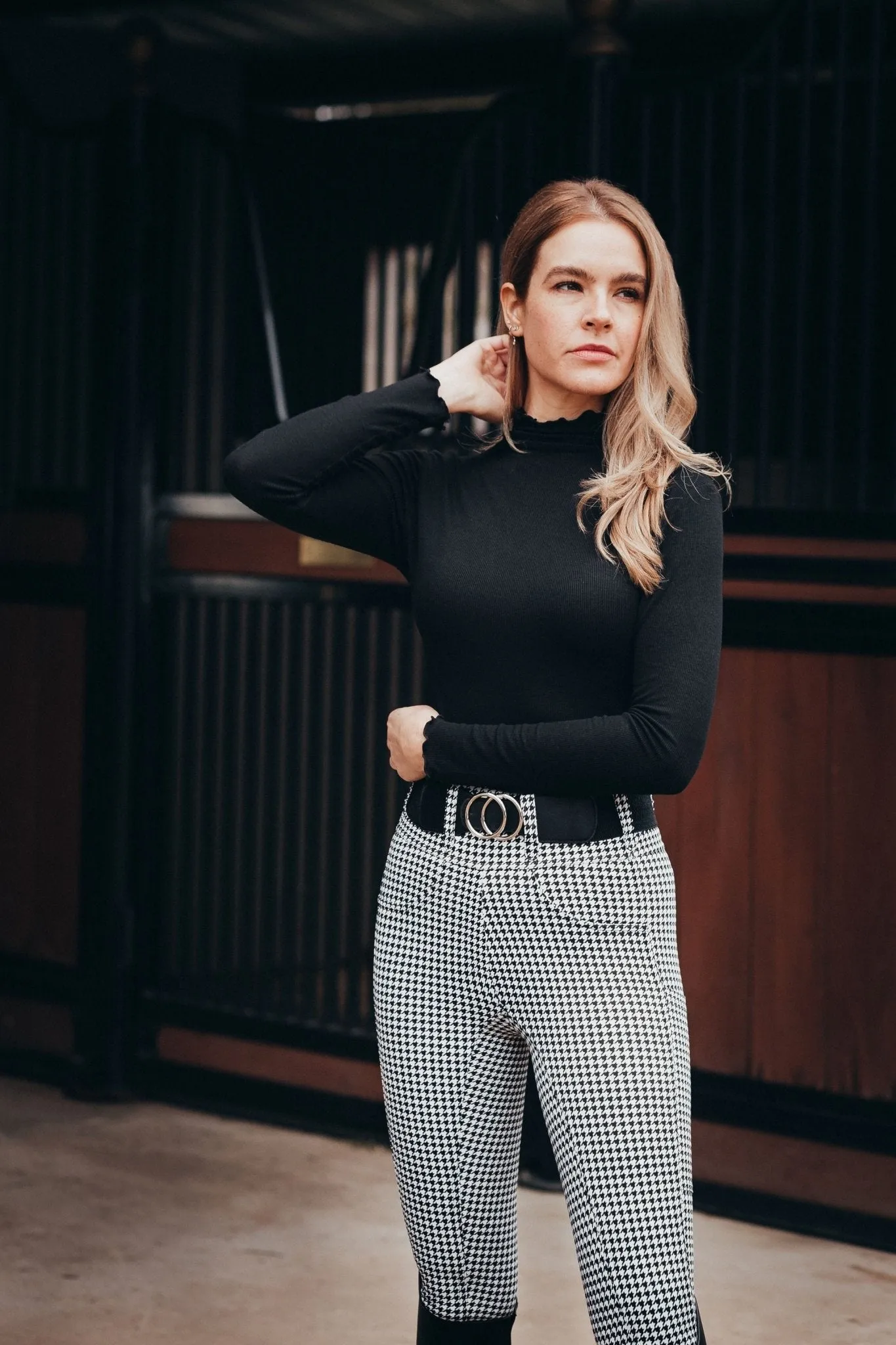Canter Culture Athletic Breeches - Houndstooth