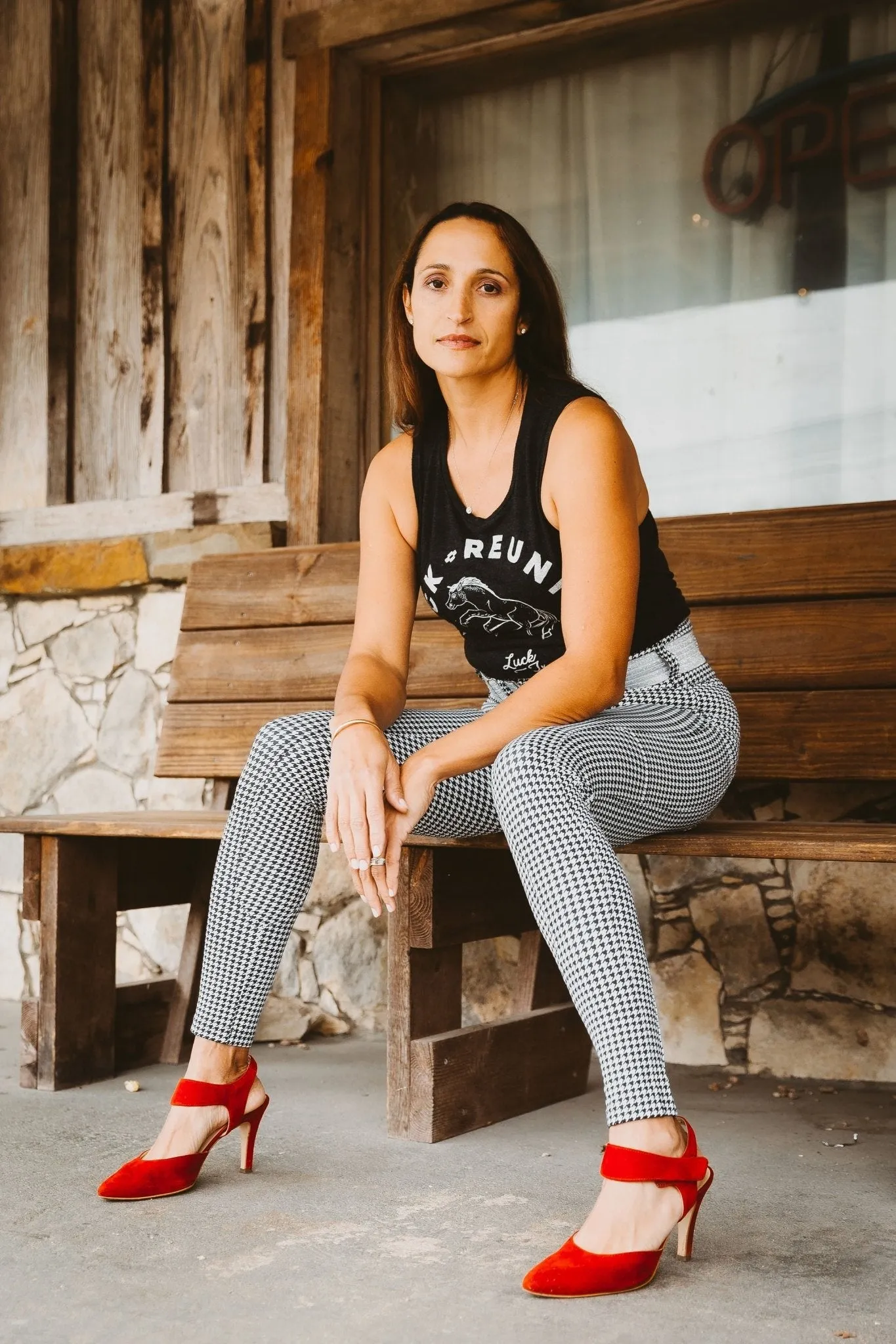 Canter Culture Athletic Breeches - Houndstooth