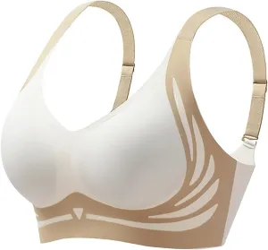 Caralush Lushfitting Powerful Push-Up Seamless Bra,Anti-Sagging Super Gather Bra Wireless Pushup Bra,Camixs Bra