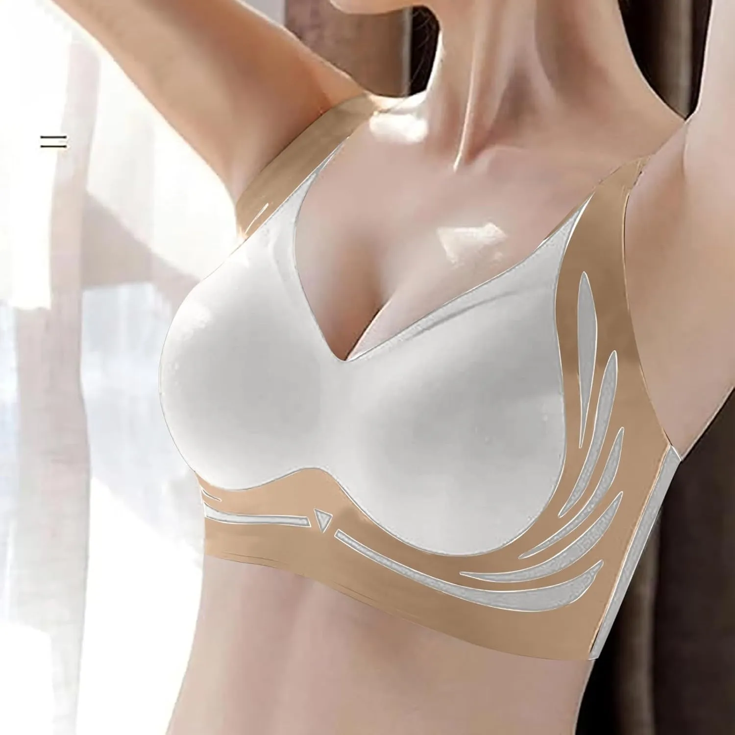 Caralush Lushfitting Powerful Push-Up Seamless Bra,Anti-Sagging Super Gather Bra Wireless Pushup Bra,Camixs Bra