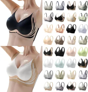 Caralush Lushfitting Powerful Push-Up Seamless Bra,Anti-Sagging Super Gather Bra Wireless Pushup Bra,Camixs Bra