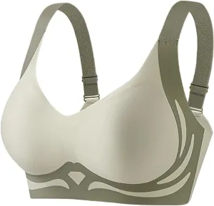 Caralush Pushup Bra, Lifting Bras for Sagging Breasts Super Gather Bra Wireless Push-Up Bra for Women Everyday Women's Wireless Bra with Seamless Smooth Comfort Wirefree T Shirt Bra 3X-Large