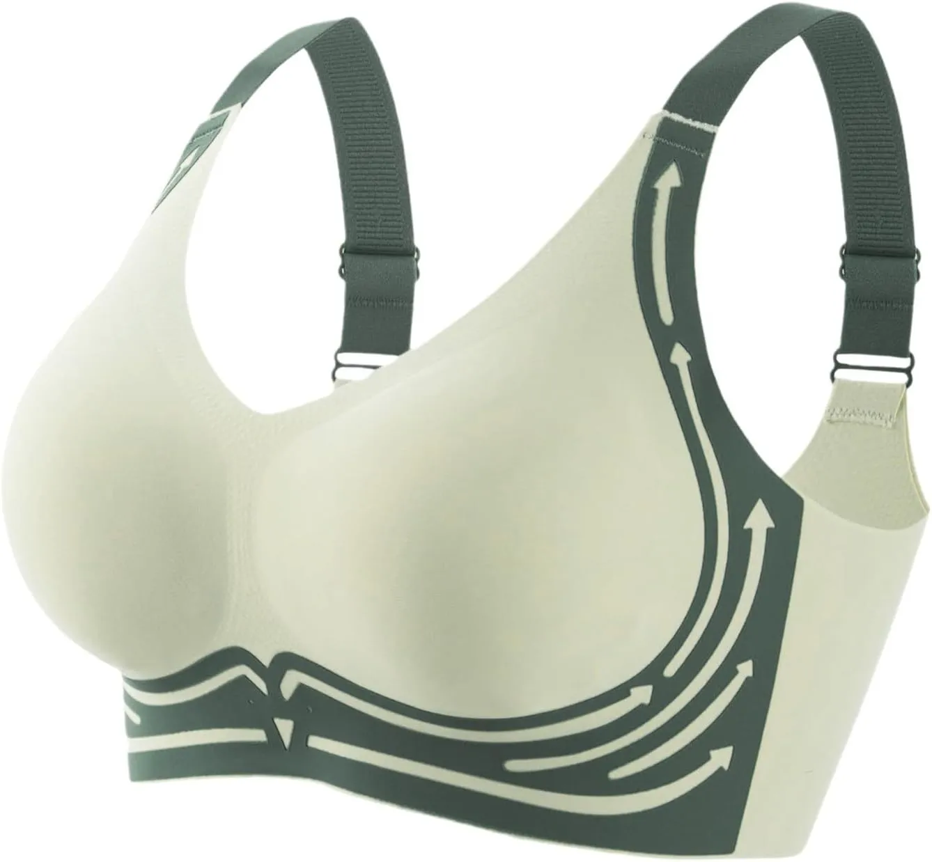 Caralush Pushup Bra, Lifting Bras for Sagging Breasts Super Gather Bra Wireless Push-Up Bra for Women Everyday Women's Wireless Bra with Seamless Smooth Comfort Wirefree T Shirt Bra Large