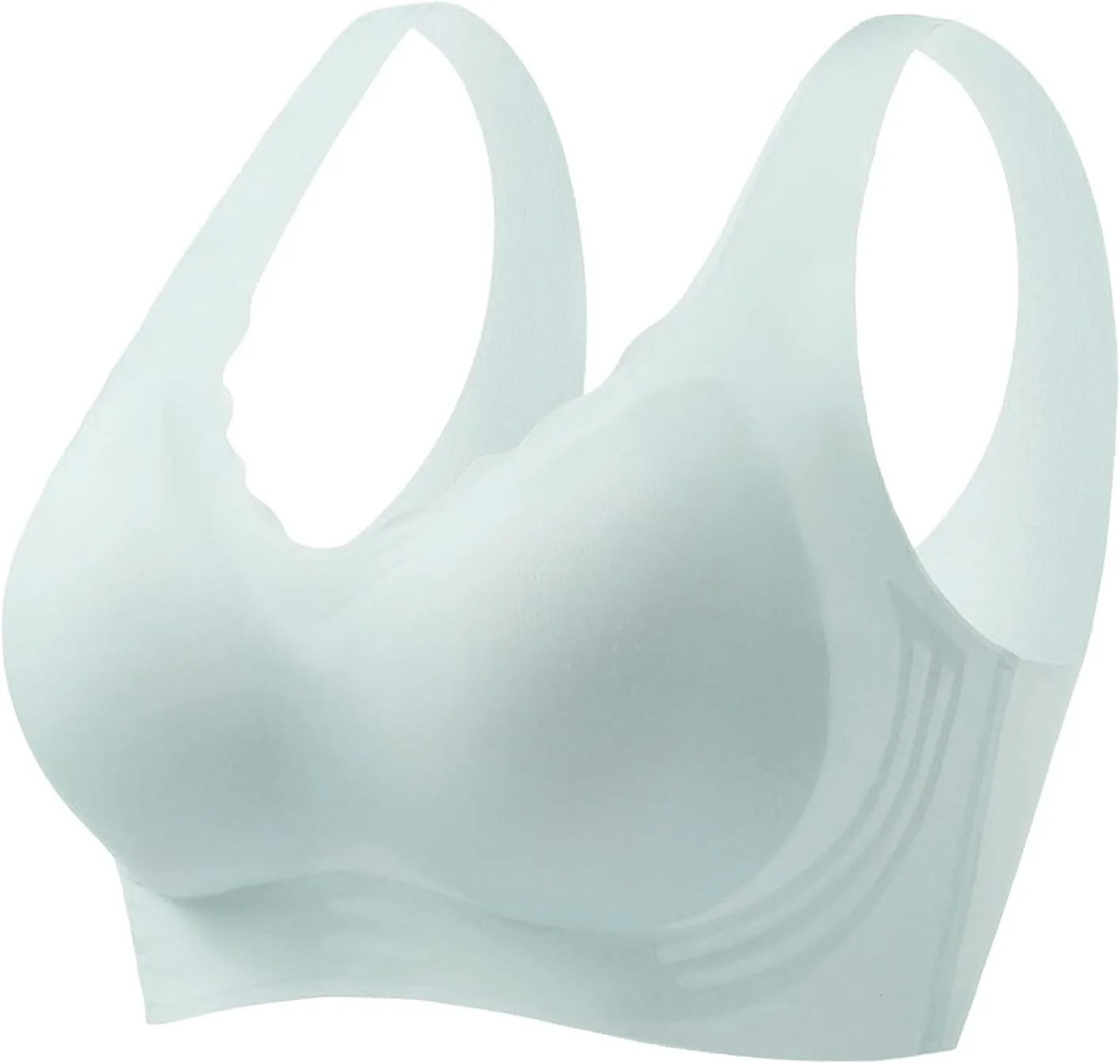 Caralush Pushup Bra, Lifting Bras for Sagging Breasts Super Gather Bra Wireless Push-Up Bra for Women Everyday Women's Wireless Bra with Seamless Smooth Comfort Wirefree T Shirt Bra Large