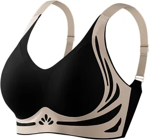 Caralush Pushup Bra, Lifting Bras for Sagging Breasts Super Gather Bra Wireless Push-Up Bra for Women Everyday Women's Wireless Bra with Seamless Smooth Comfort Wirefree T Shirt Bra Medium