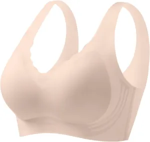 Caralush Pushup Bra, Lifting Bras for Sagging Breasts Super Gather Bra Wireless Push-Up Bra for Women Everyday Women's Wireless Bra with Seamless Smooth Comfort Wirefree T Shirt Bra X-Large