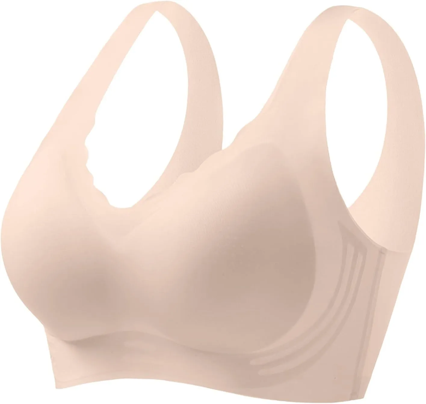 Caralush Pushup Bra, Lifting Bras for Sagging Breasts Super Gather Bra Wireless Push-Up Bra for Women Everyday Women's Wireless Bra with Seamless Smooth Comfort Wirefree T Shirt Bra X-Large