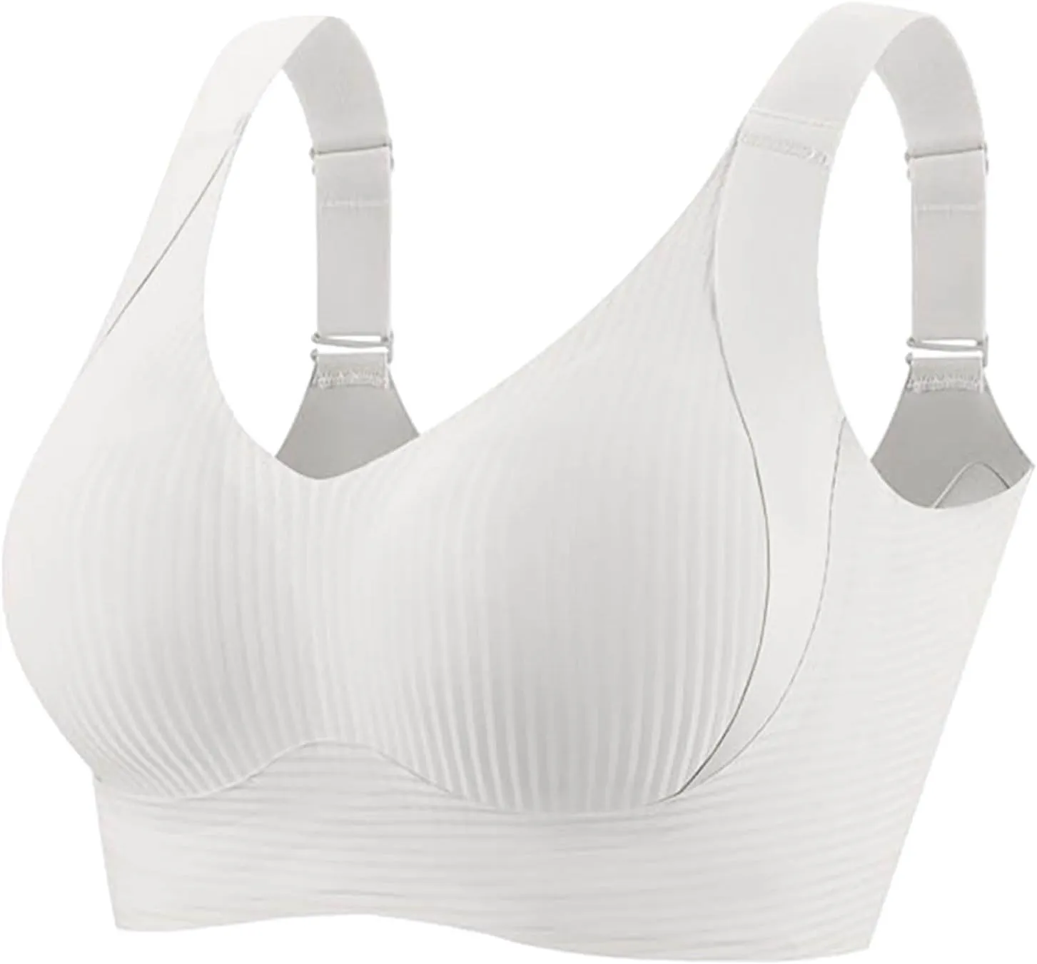 Caralush Pushup Bra, Lifting Bras for Sagging Breasts Super Gather Bra Wireless Push-Up Bra for Women Everyday Women's Wireless Bra with Seamless Smooth Comfort Wirefree T Shirt Bra XX-Large