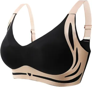 Caralush Pushup Bra, Lifting Bras for Sagging Breasts Super Gather Bra Wireless Push-Up Bra for Women Everyday Women's Wireless Bra with Seamless Smooth Comfort Wirefree T Shirt Bra XX-Large