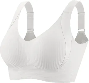 Caralush Pushup Bra, Lifting Bras for Sagging Breasts Super Gather Bra Wireless Push-Up Bra for Women Everyday Women's Wireless Bra with Seamless Smooth Comfort Wirefree T Shirt Bra XX-Large