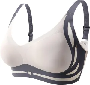 Caralush Pushup Bra, Lifting Bras for Sagging Breasts Super Gather Bra Wireless Push-Up Bra for Women Everyday Women's Wireless Bra with Seamless Smooth Comfort Wirefree T Shirt Bra XX-Large