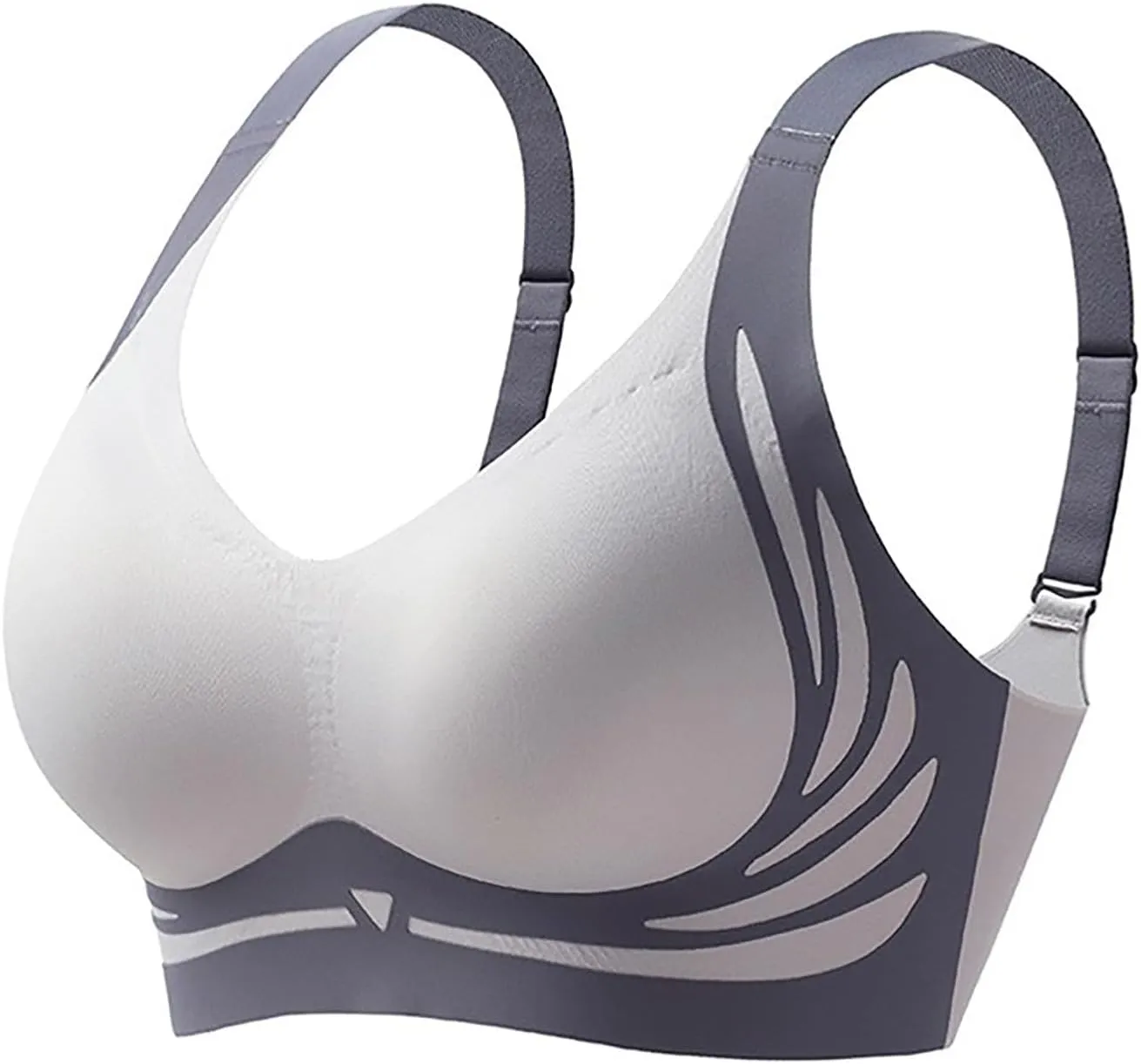 Caralush Pushup Bra, Lifting Bras for Sagging Breasts Super Gather Bra Wireless Push-Up Bra for Women Everyday Women's Wireless Bra with Seamless Smooth Comfort Wirefree T Shirt Bra XX-Large