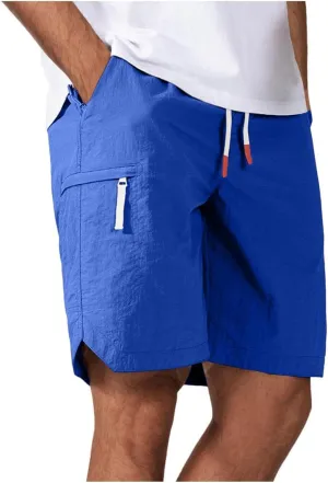 Cargo Shorts for Men Summer Beach Drawstring Elastic Waist Shorts Lightweight Casual Activewear Pants with Pockets