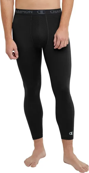 Champion Men's Compression Tights, MVP, Total Support Pouch, 3/4 Compression Tights, 23.5