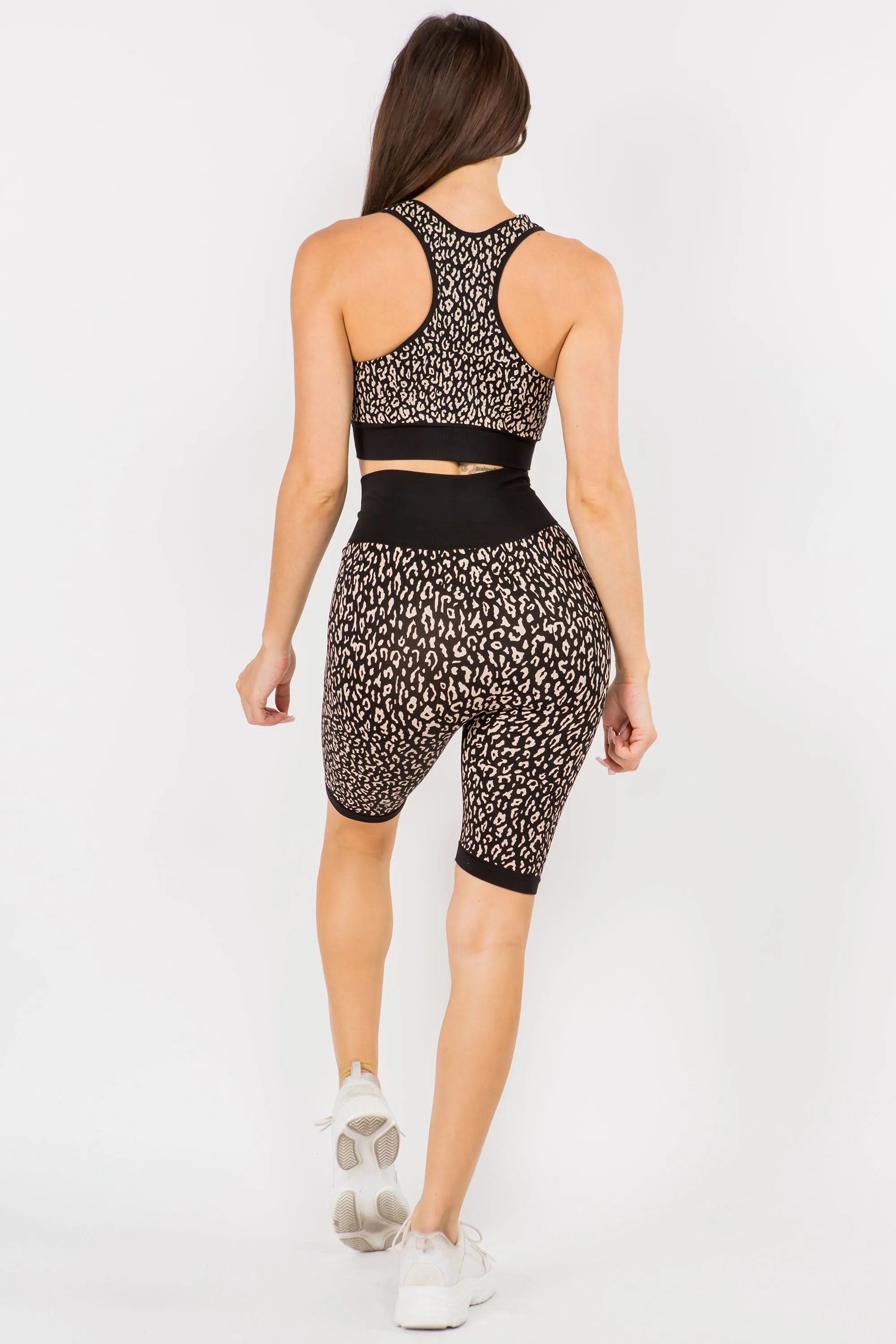 Cheetah Seamless Biker Short Set