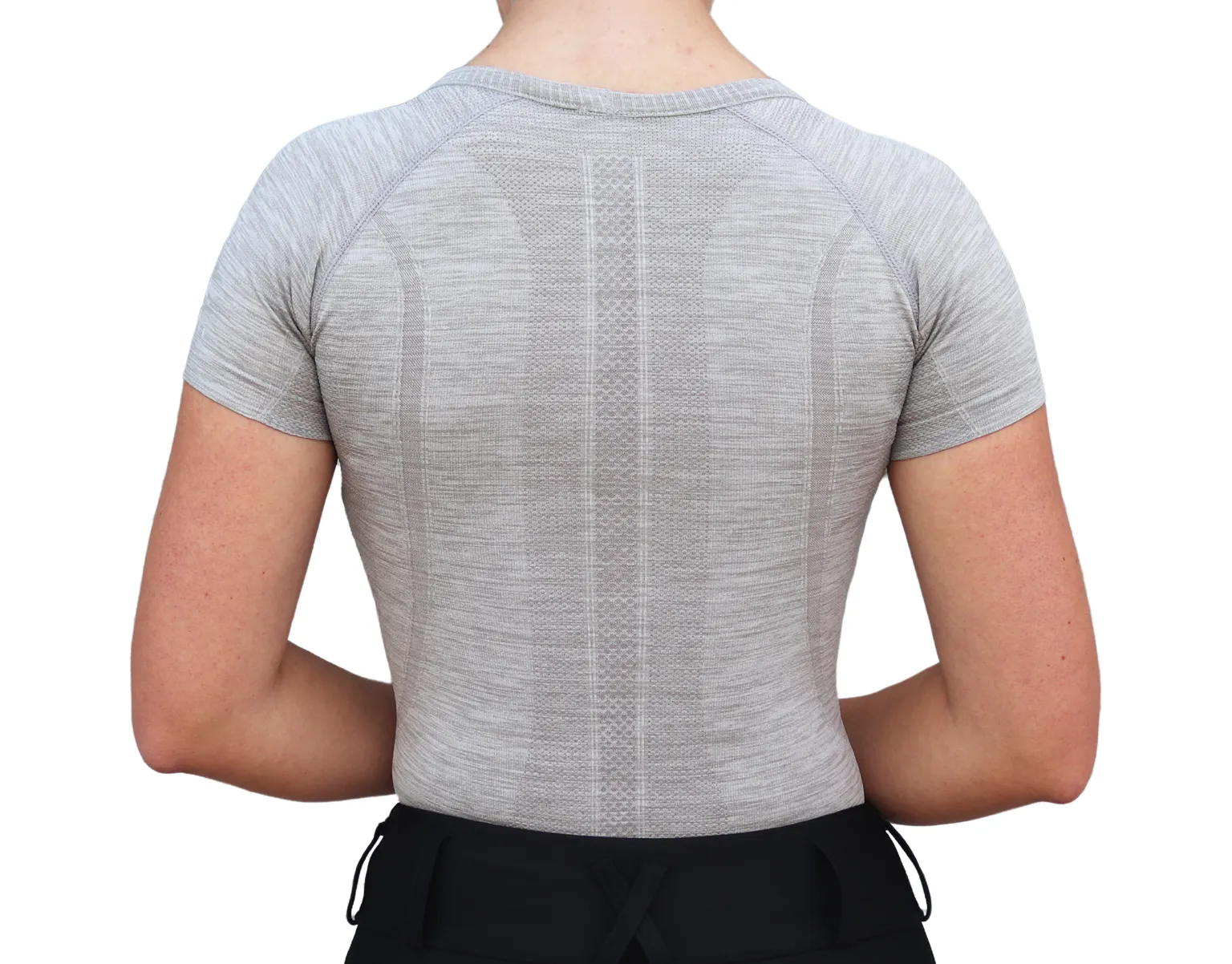 Chic Athletic Short Sleeve Shirt - Gray